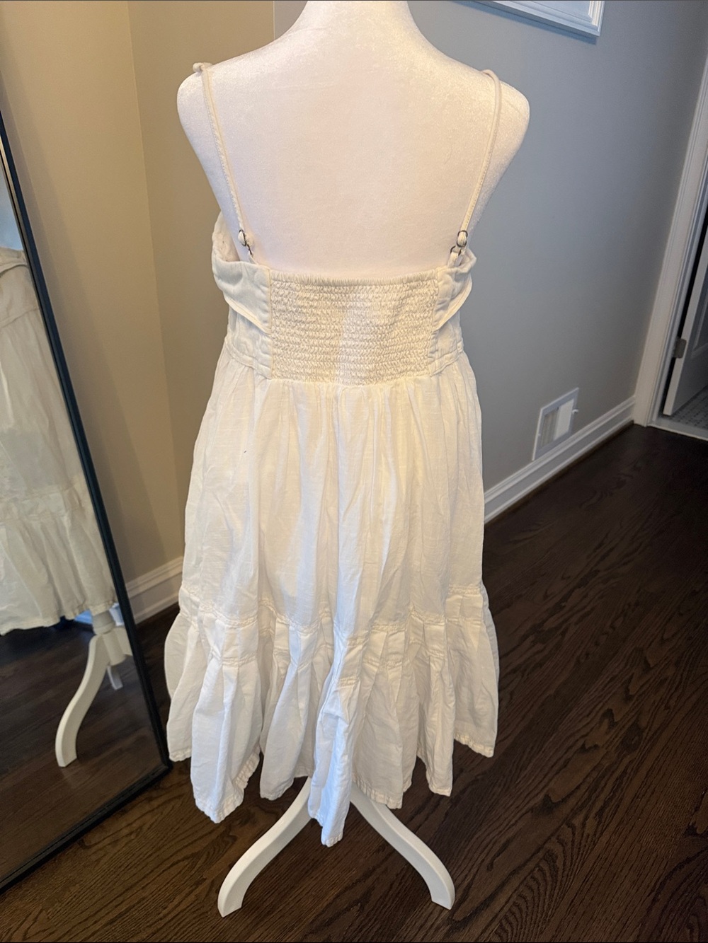 Pilcro Cream Button-Down Tiered Midi Dress - Picture 9 of 9